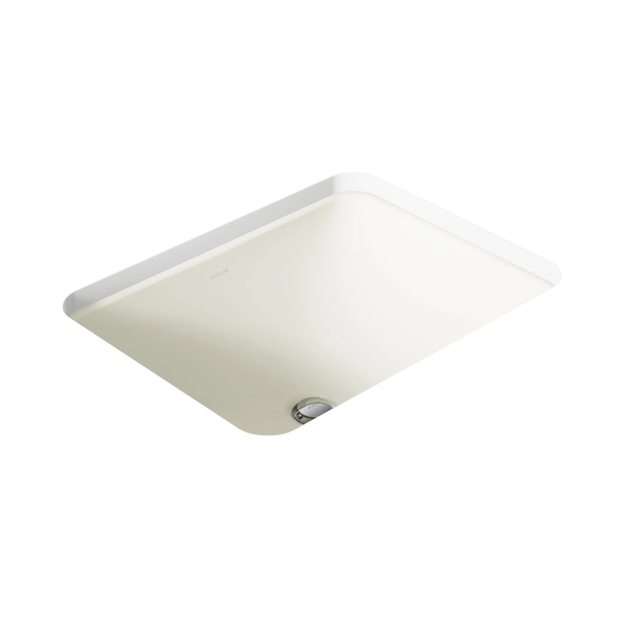CAXTON® RECTANGLE UNDERMOUNT BATHROOM SINK WITH OVERFLOW AND CLAMP ASSEMBLY - Image 3