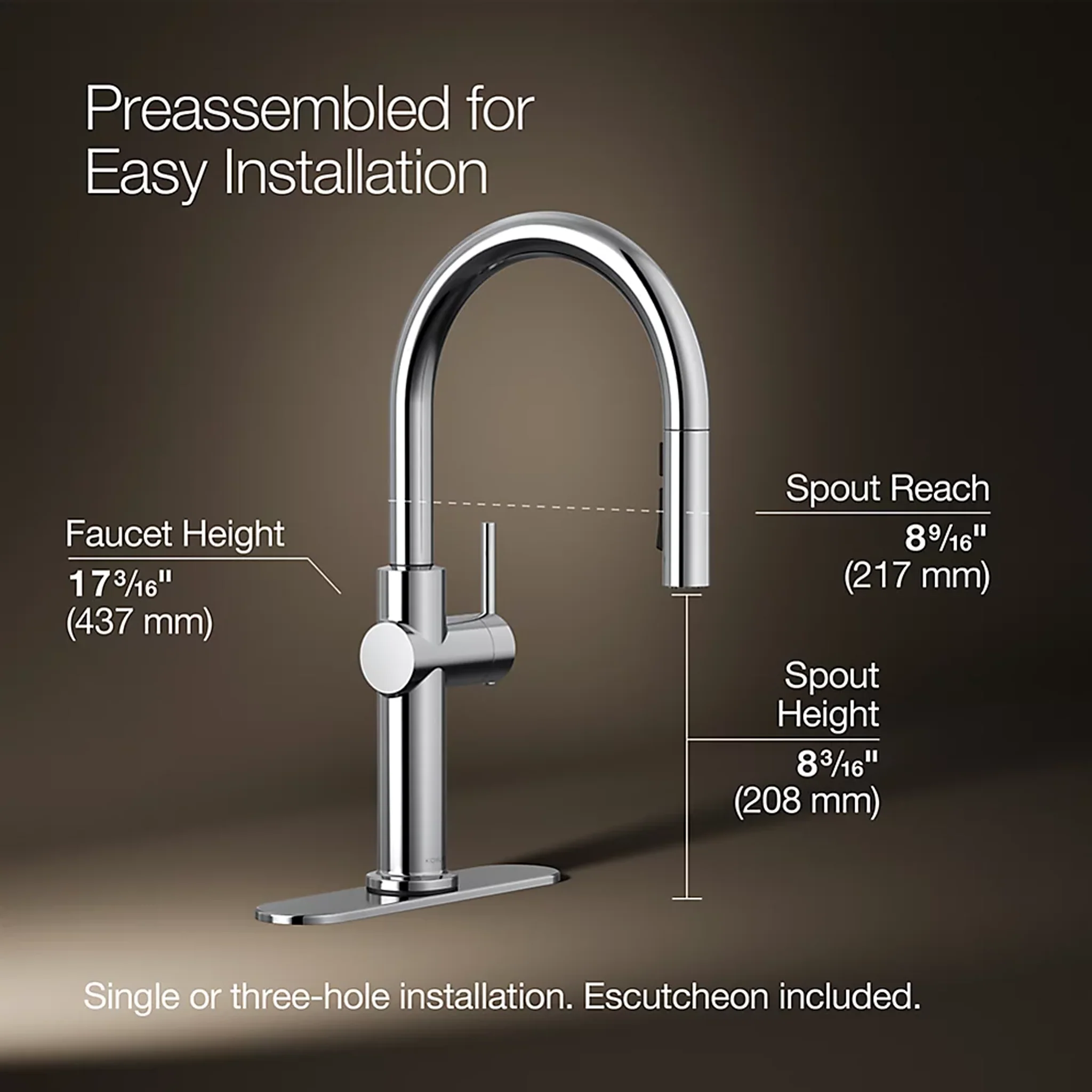 CRUE® PULL-DOWN SINGLE-HANDLE KITCHEN SINK FAUCET - Image 6