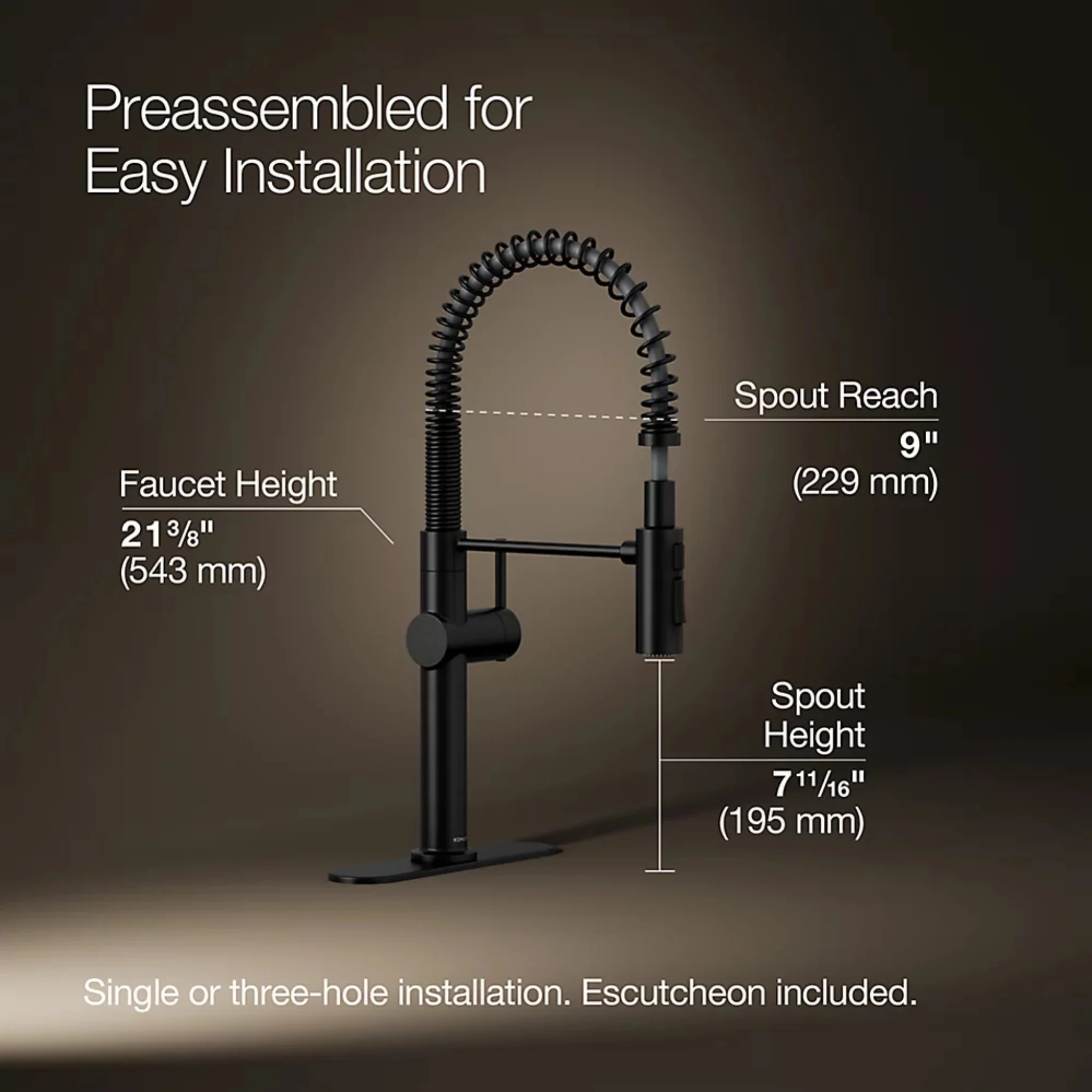 CRUE SEMI-PROFESSIONAL KITCHEN SINK FAUCET WITH THREE-FUNCTION SPRAYHEAD - Image 34