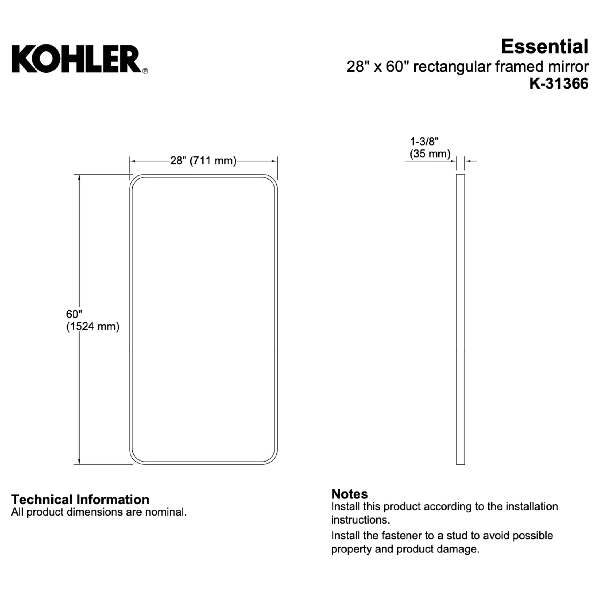 ESSENTIAL RECTANGULAR FRAMED MIRROR - Image 10