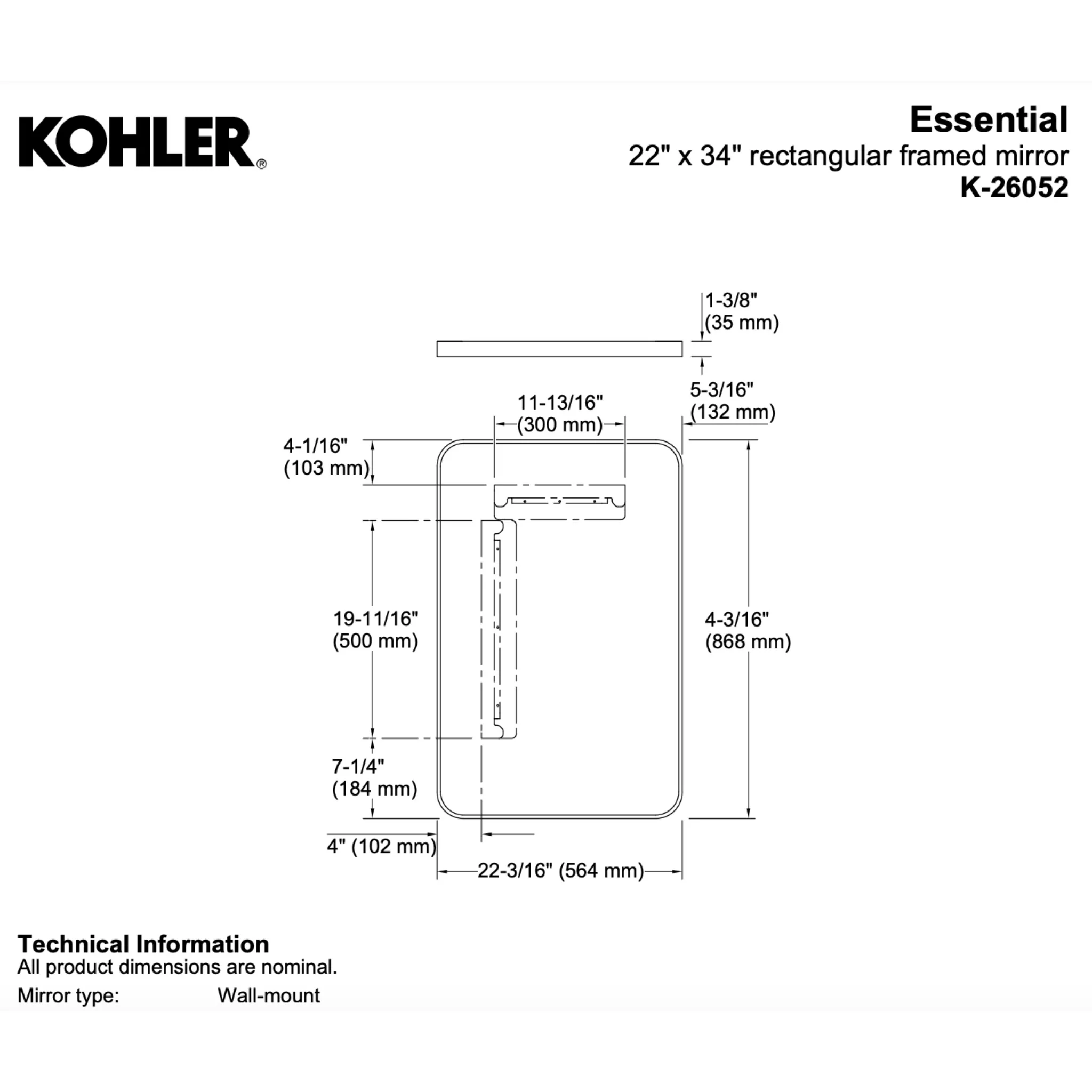 ESSENTIAL RECTANGULAR FRAMED MIRROR - Image 8