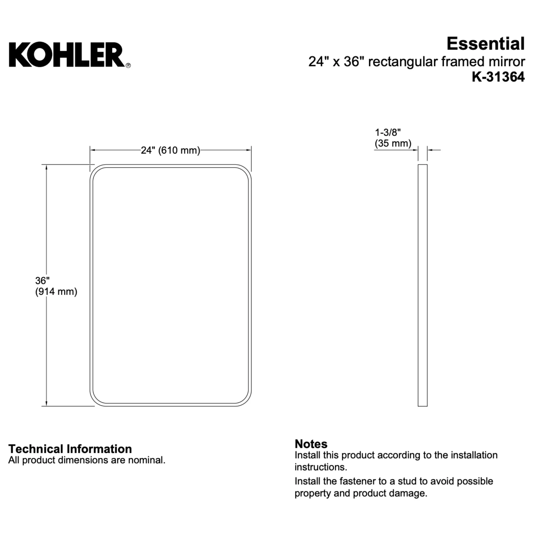 ESSENTIAL RECTANGULAR FRAMED MIRROR - Image 9